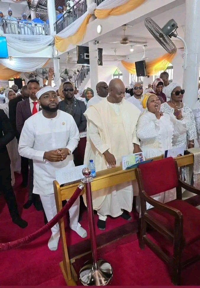 Davido's Father, Adedeji Adeleke, Makes Historic Donation to Church in Honor of Late Mother [Pics/Video]