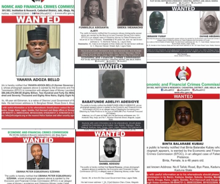 Top 10 Most Wanted Persons by EFCC 2024