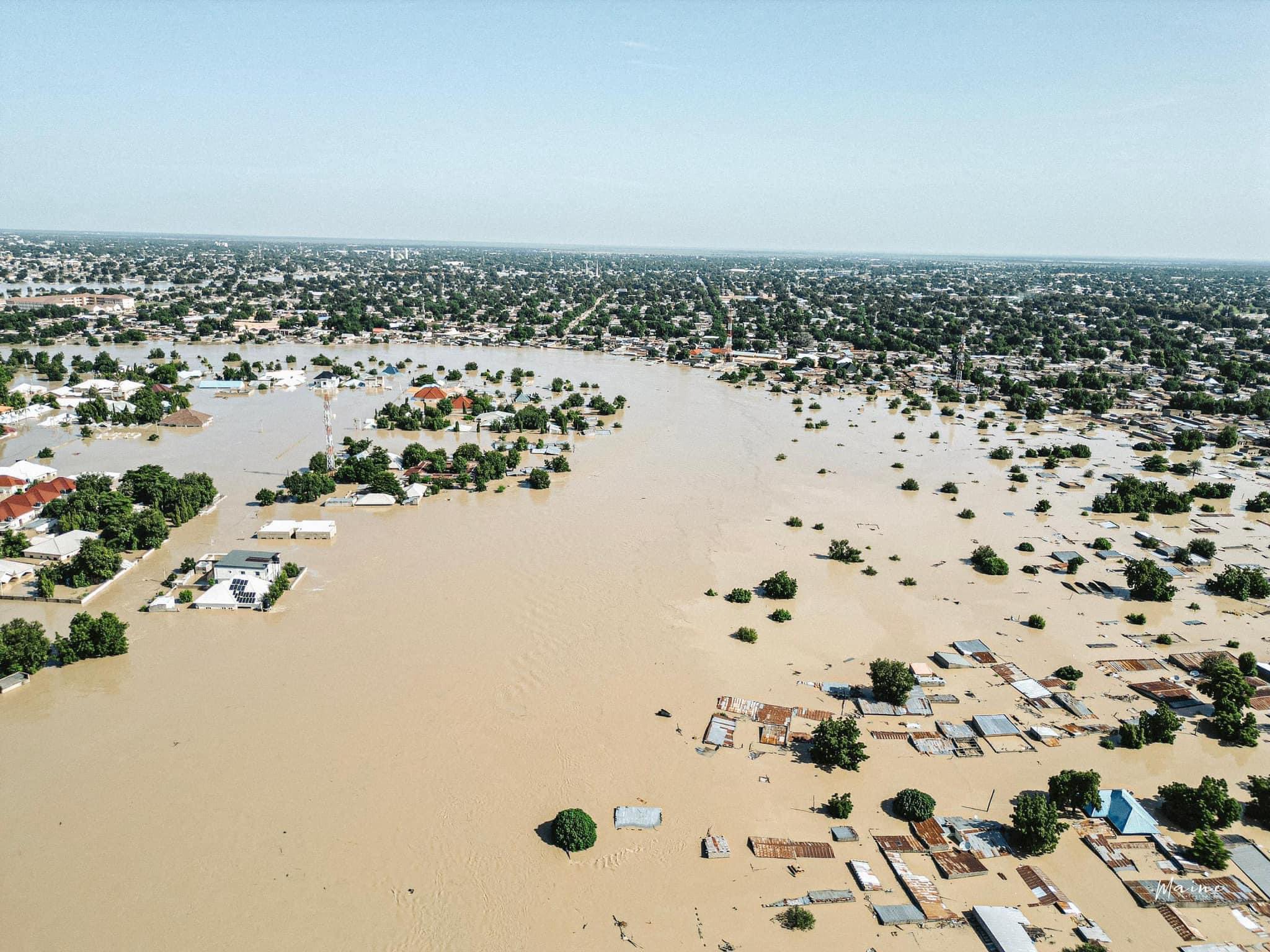 Maiduguri Floods: Residents Forced to Flee as Waters Overrun Major Streets [Photos]