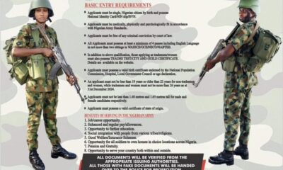 Apply for Free: Nigerian Army 88 Regular Recruit Intake - Recruitment Ongoing