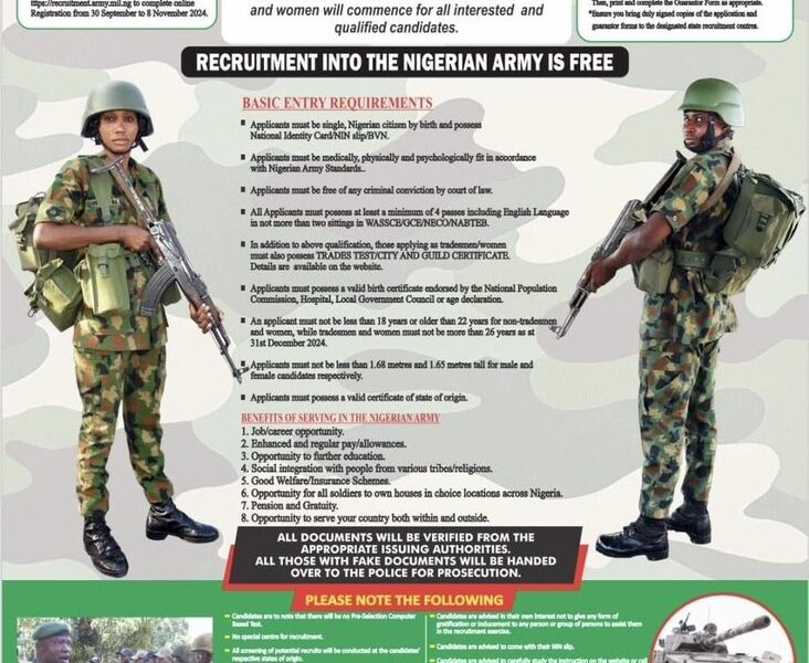 Apply for Free: Nigerian Army 88 Regular Recruit Intake - Recruitment Ongoing