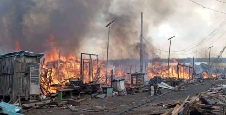 Fire Engulfs Plank Market in Lagos, Causes Extensive Damage