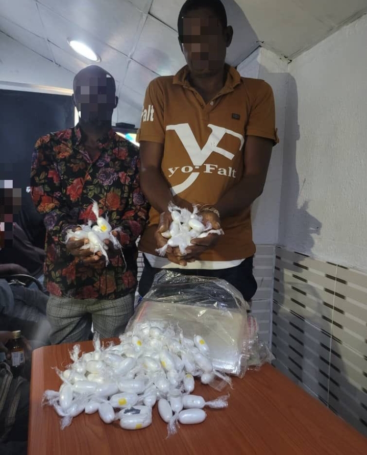 NDLEA Intercepts 120 Wraps of Cocaine, Arrests Two Suspected Drug Dealers in Lagos