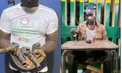 Edo Police Arrest Two Political Thugs, Recover Firearms Ahead of Governorship Election