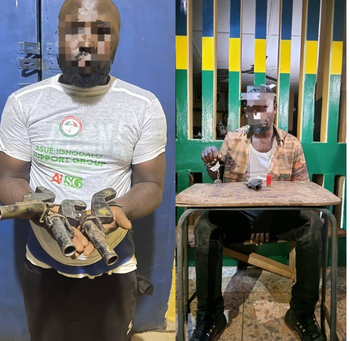 Edo Police Arrest Two Political Thugs, Recover Firearms Ahead of Governorship Election