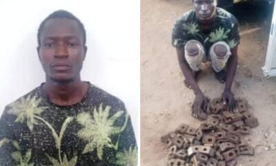 Bauchi Police Arrest Rail Track Vandal, Recover Stolen Components