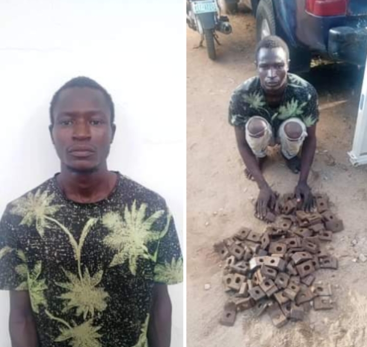 Bauchi Police Arrest Rail Track Vandal, Recover Stolen Components