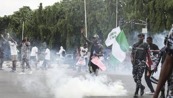 #FearlessInOctober Protest Turns Violent: Police Deploy Teargas, Live Bullets in Abuja