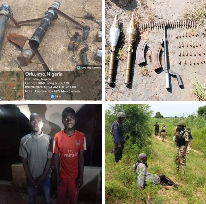 Nigerian Army Delivers Crushing Blow to Terrorism: High-Profile Fighters Neutralized, Arms and Rocket Bombs Seized [Photos]